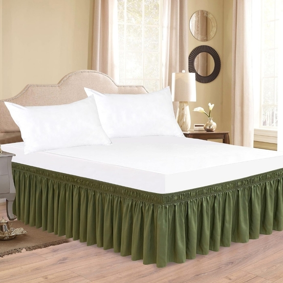 Bed Skirt Twin Wrap Around Elastic Biscayne Bay - Picture 4 of 8